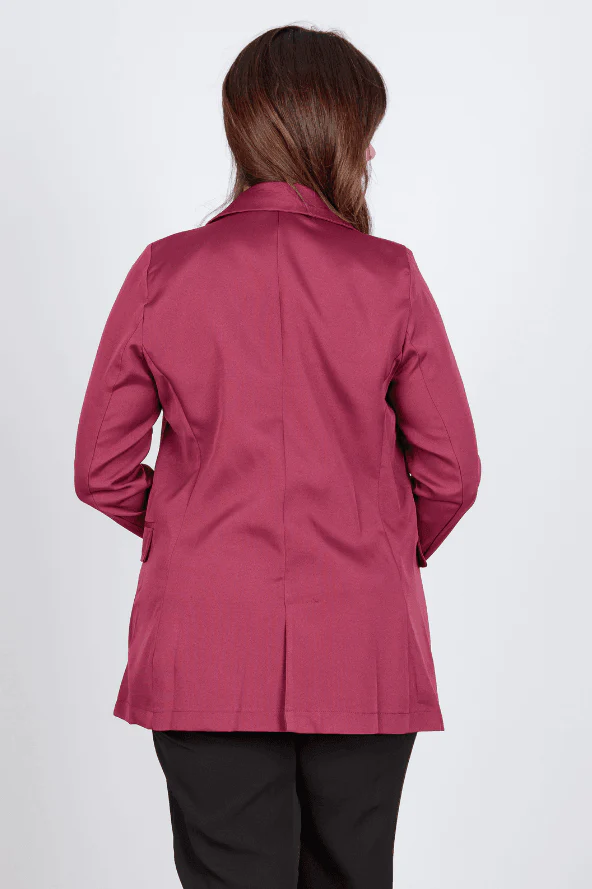 Blazer Alongado Detalhe Botões Fabiola Bordô - Image 3