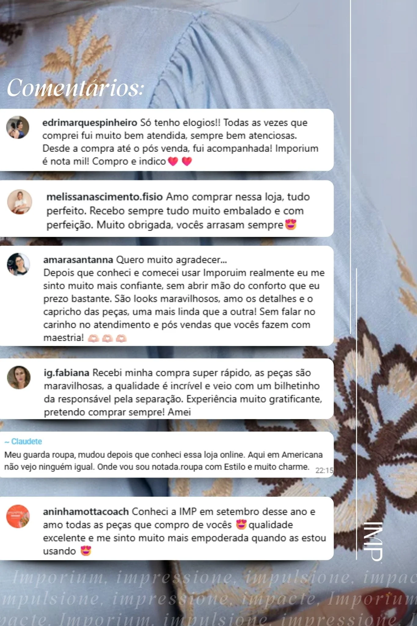 Blusa Manga Curta Visco-Linho Detalhes Bordados em Flores Darcy Azul - Image 7