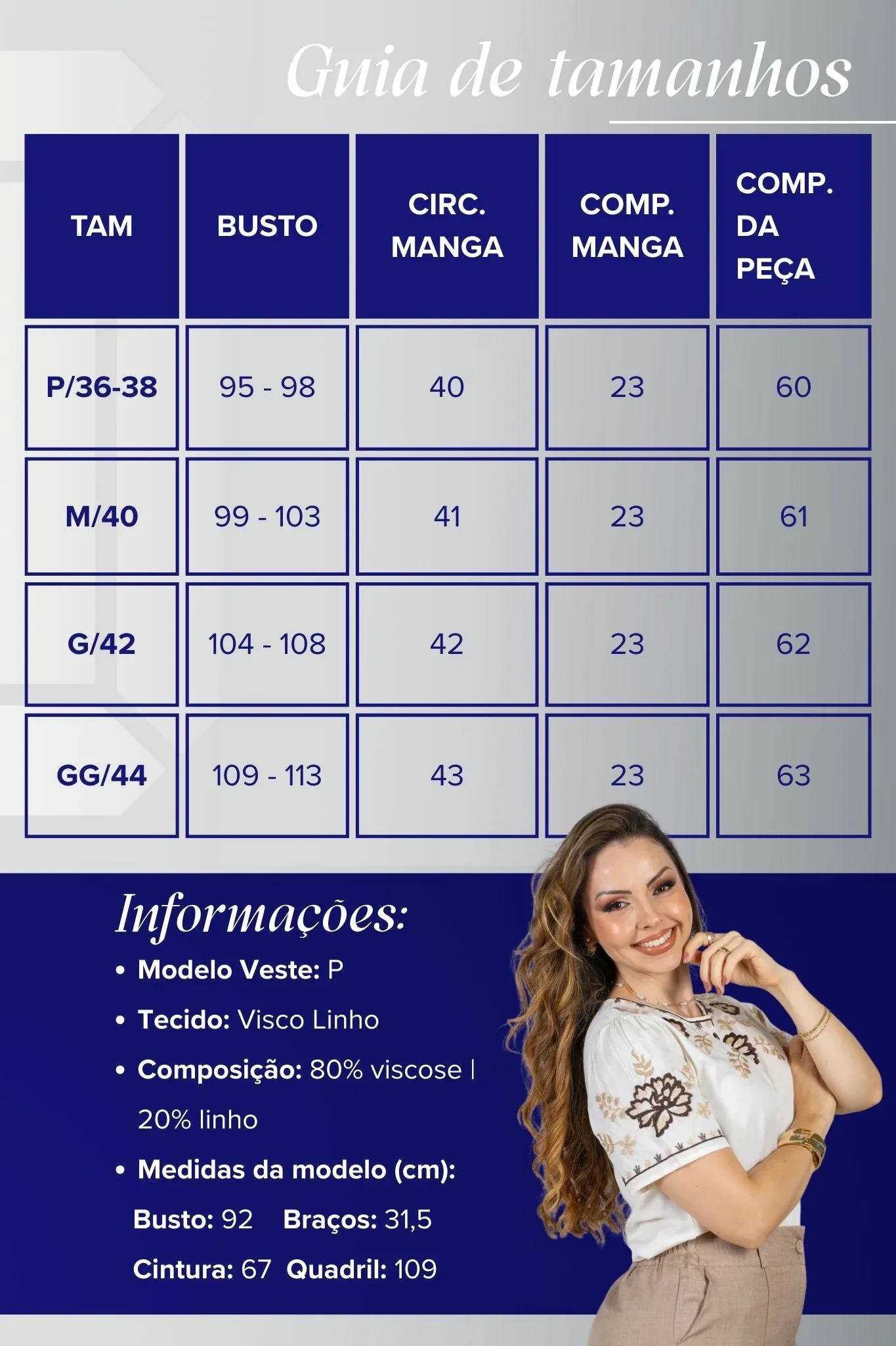 Blusa Manga Curta Visco-Linho Detalhes Bordados em Flores Darcy Branca - Image 3