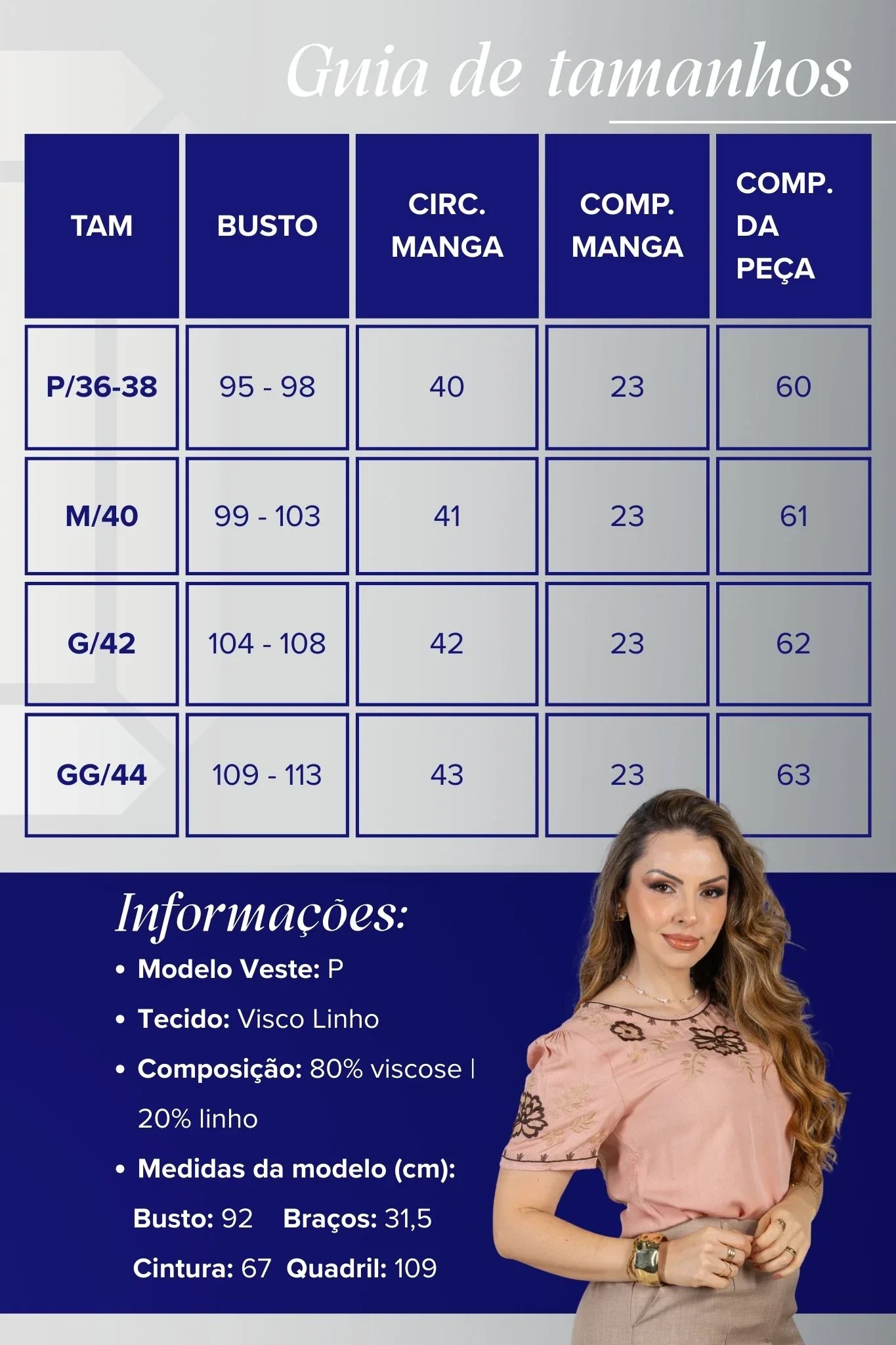 Blusa Manga Curta Visco-Linho Detalhes Bordados em Flores Darcy Rosa - Image 3