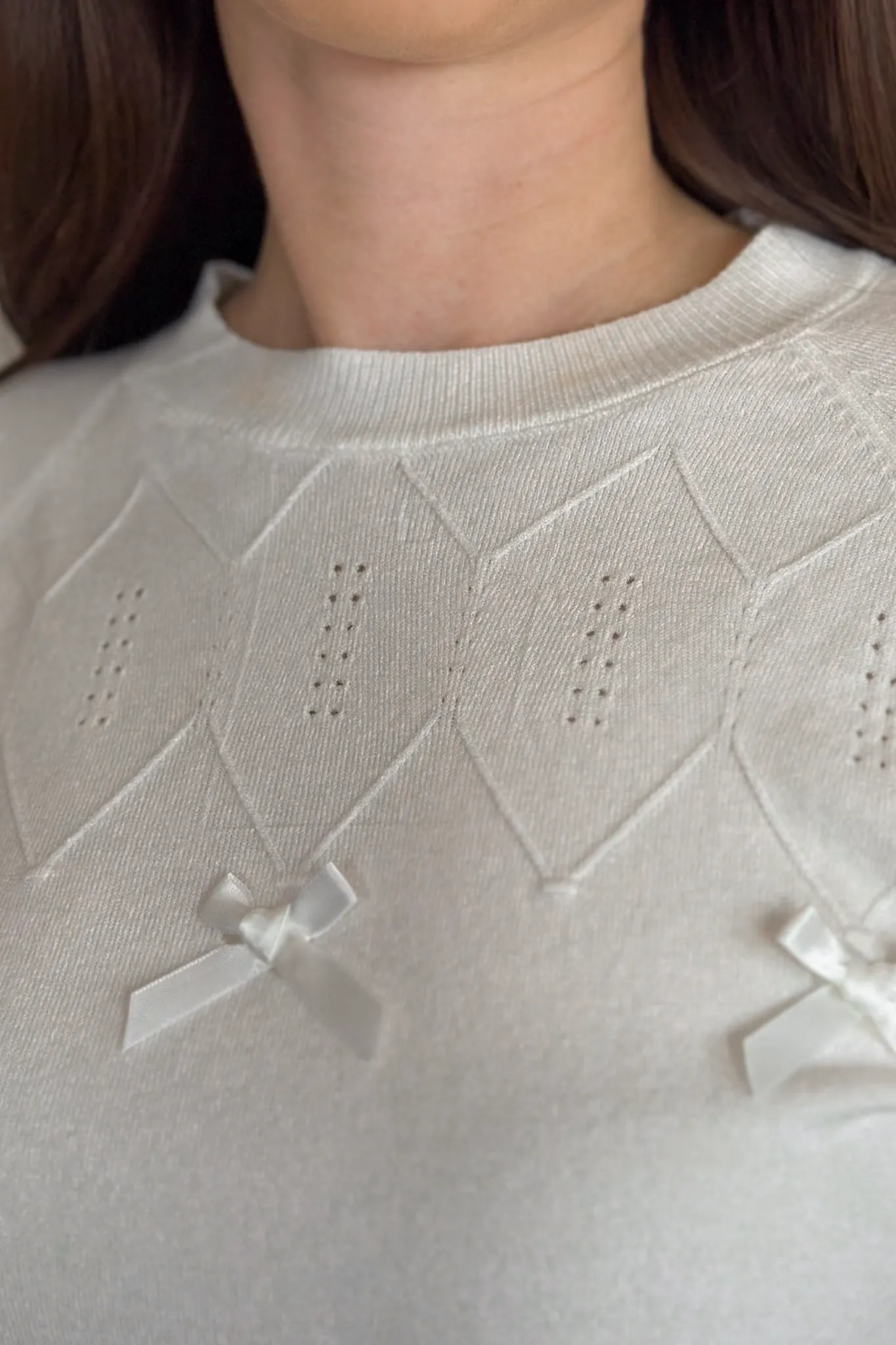 Blusa Manga Longa Em Tricot Cotton Ágata Branco - Image 11