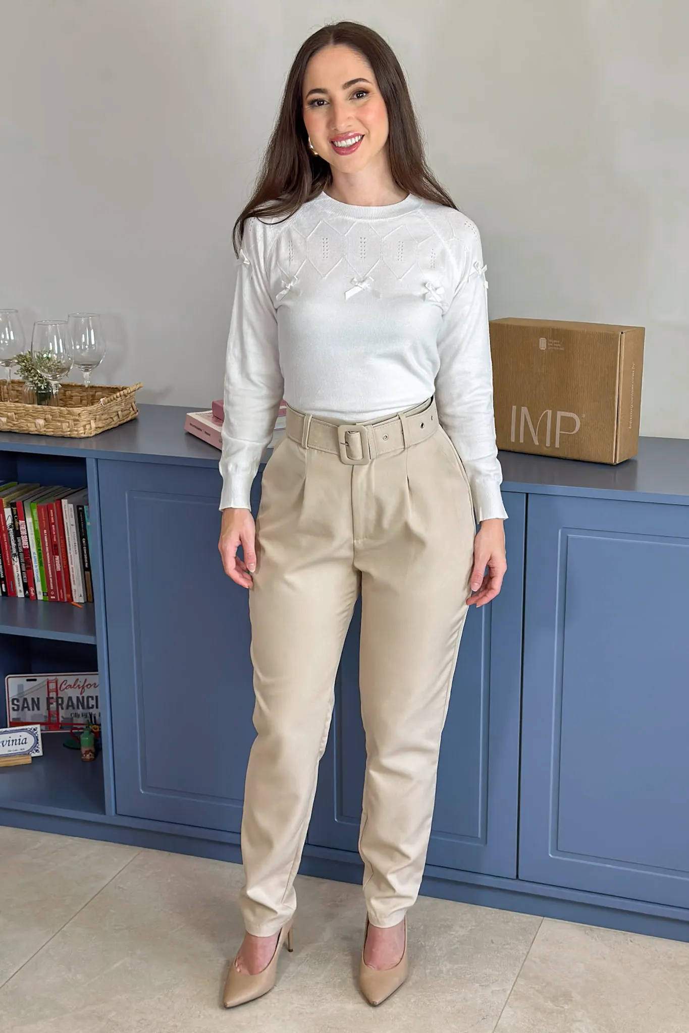 Blusa Manga Longa Em Tricot Cotton Ágata Branco - Image 14