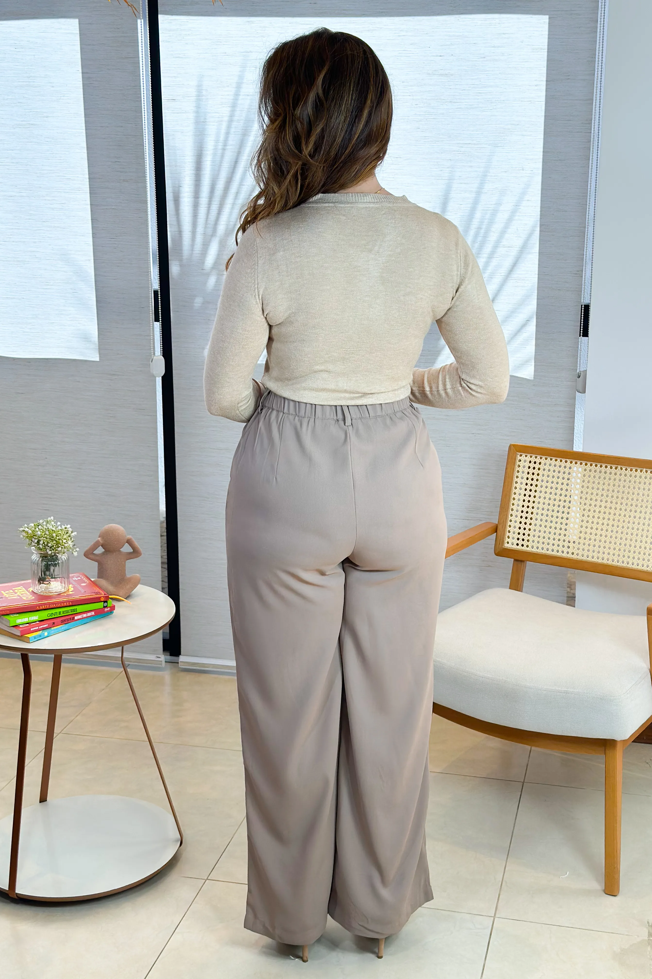 Blusa Manga Longa Em Tricot Luma Bege - Image 19