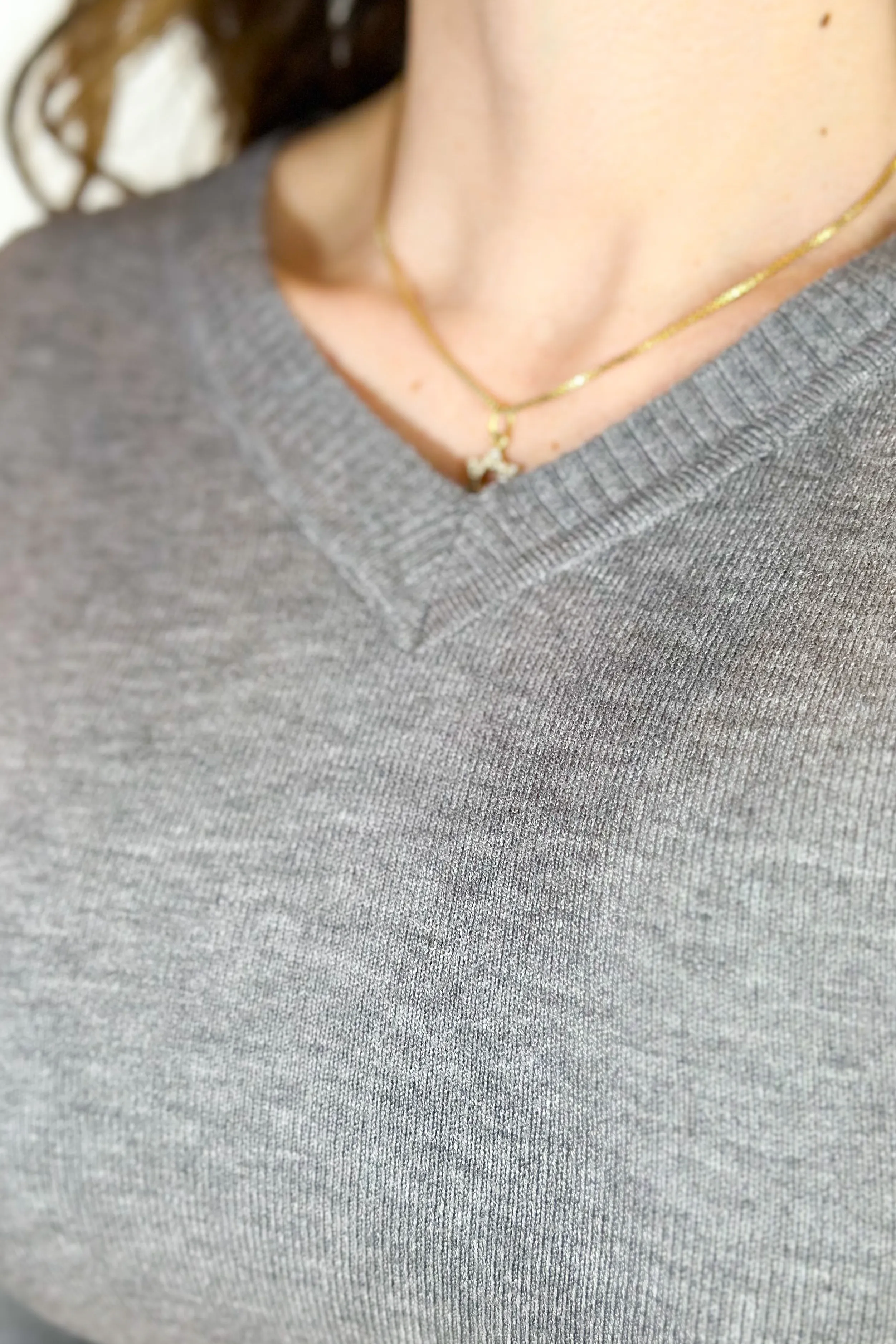 Blusa Manga Longa Em Tricot Luma Cinza - Image 11