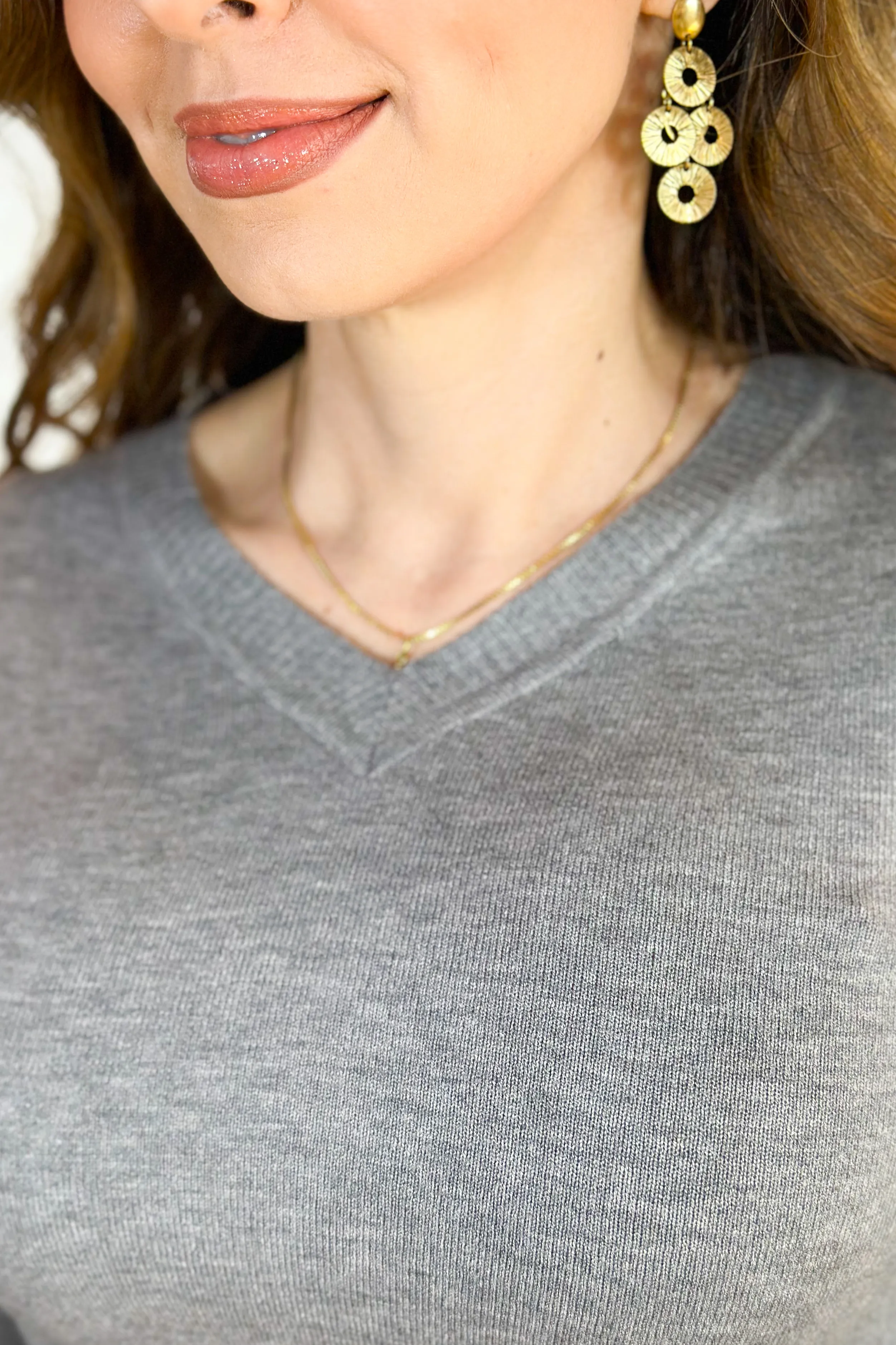 Blusa Manga Longa Em Tricot Luma Cinza - Image 12