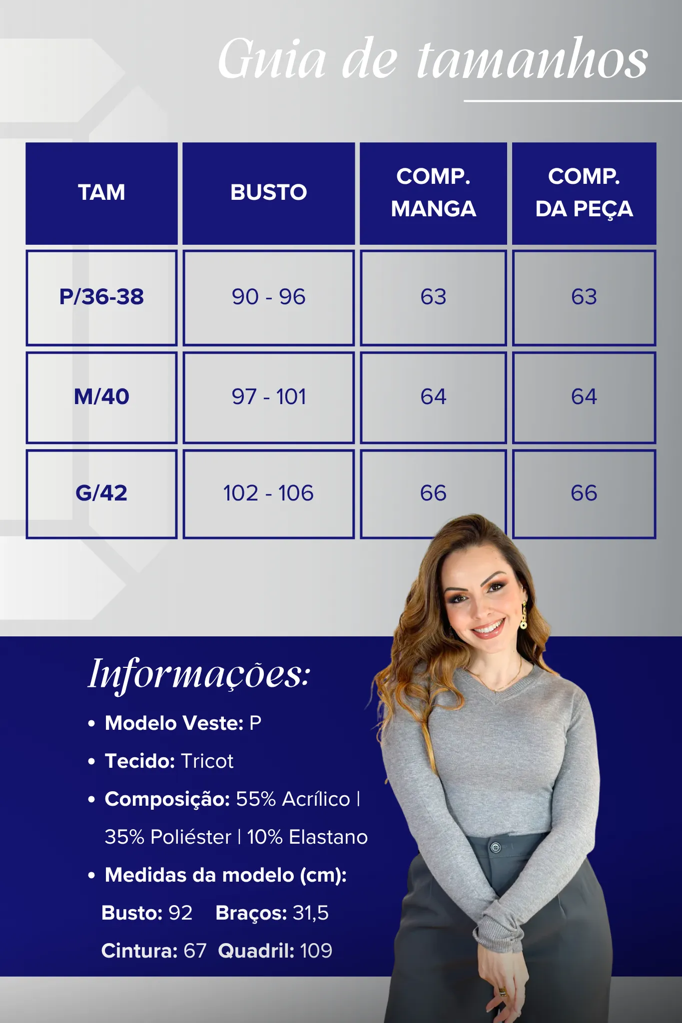 Blusa Manga Longa Em Tricot Luma Cinza - Image 5