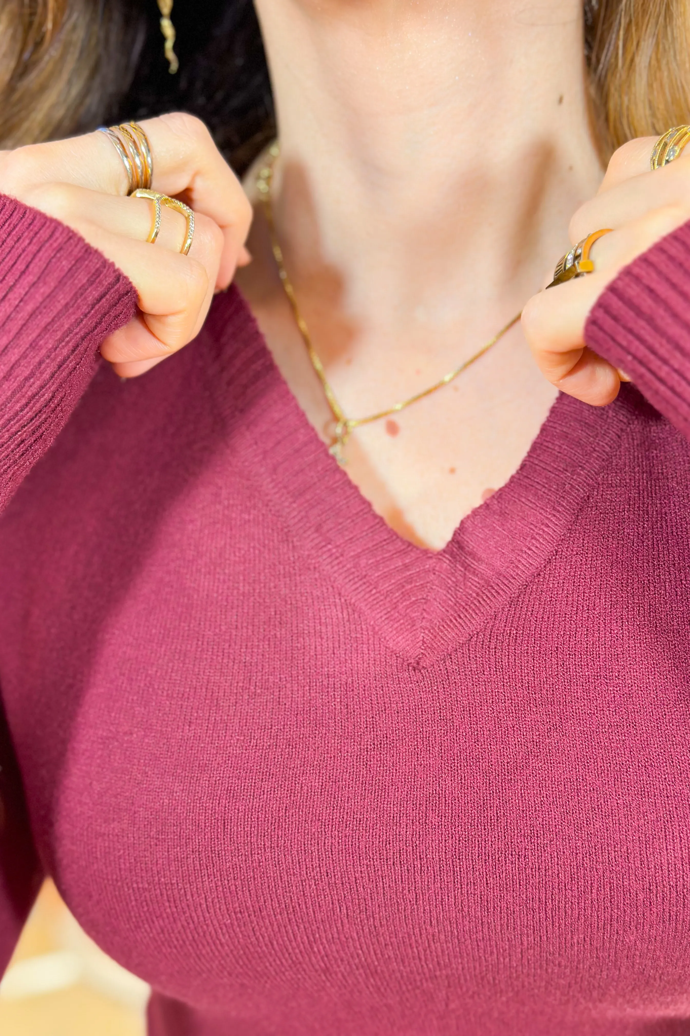 Blusa Manga Longa Em Tricot Luma Marsala - Image 12