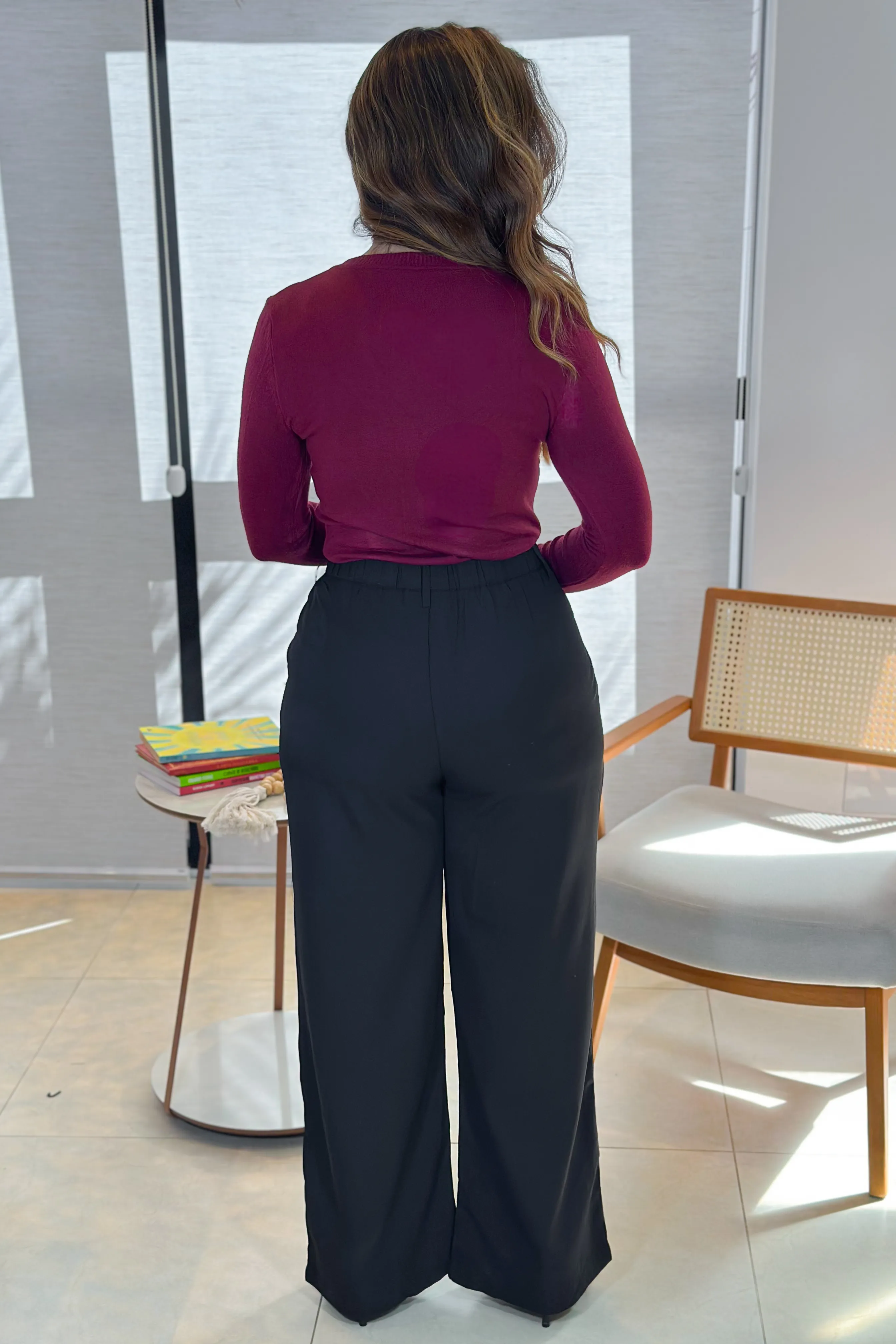 Blusa Manga Longa Em Tricot Luma Marsala - Image 19