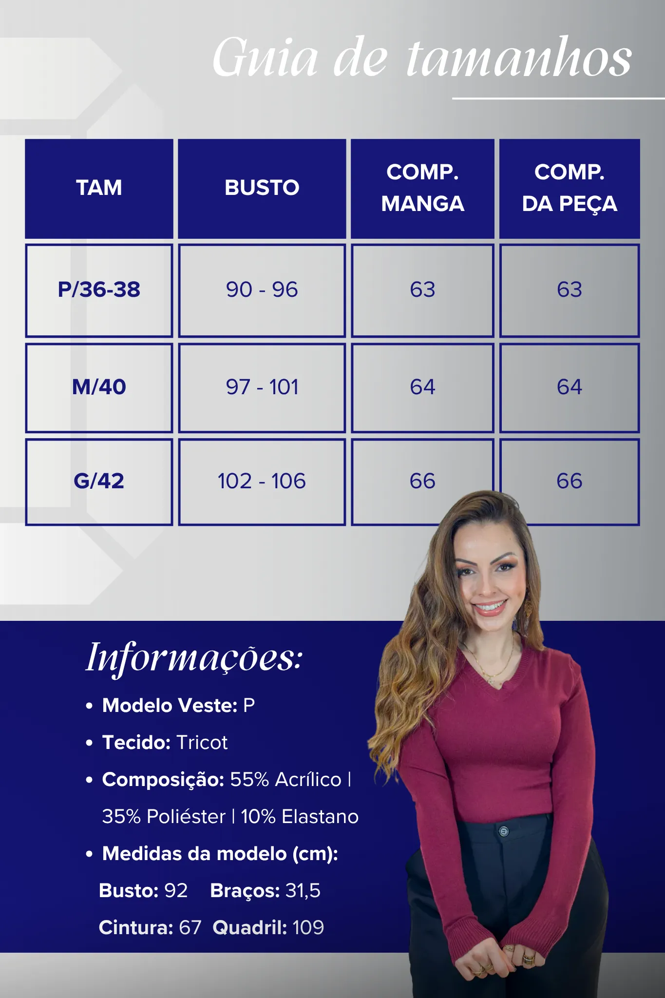 Blusa Manga Longa Em Tricot Luma Marsala - Image 5