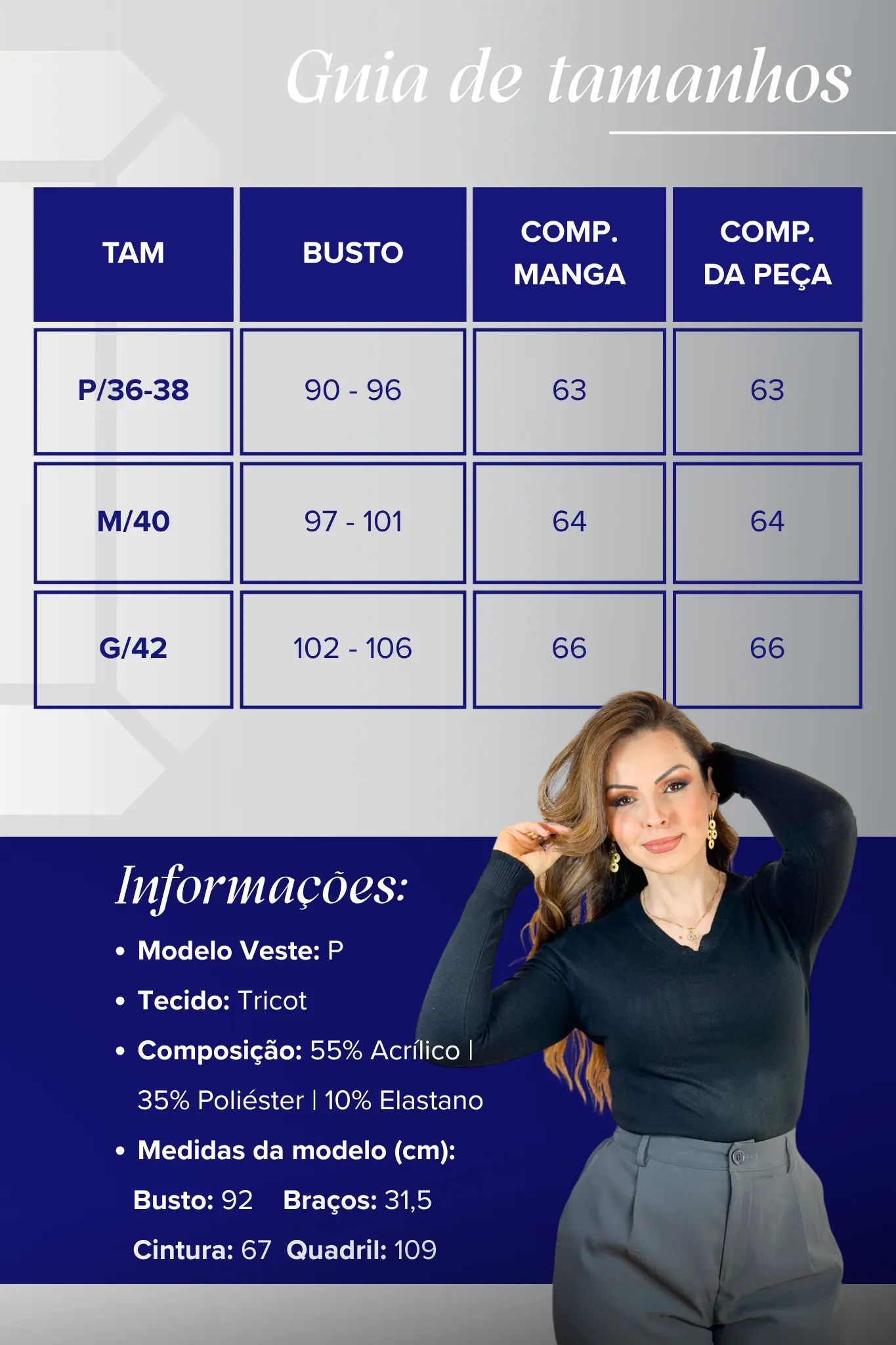 Blusa Manga Longa Em Tricot Luma Preto - Image 5