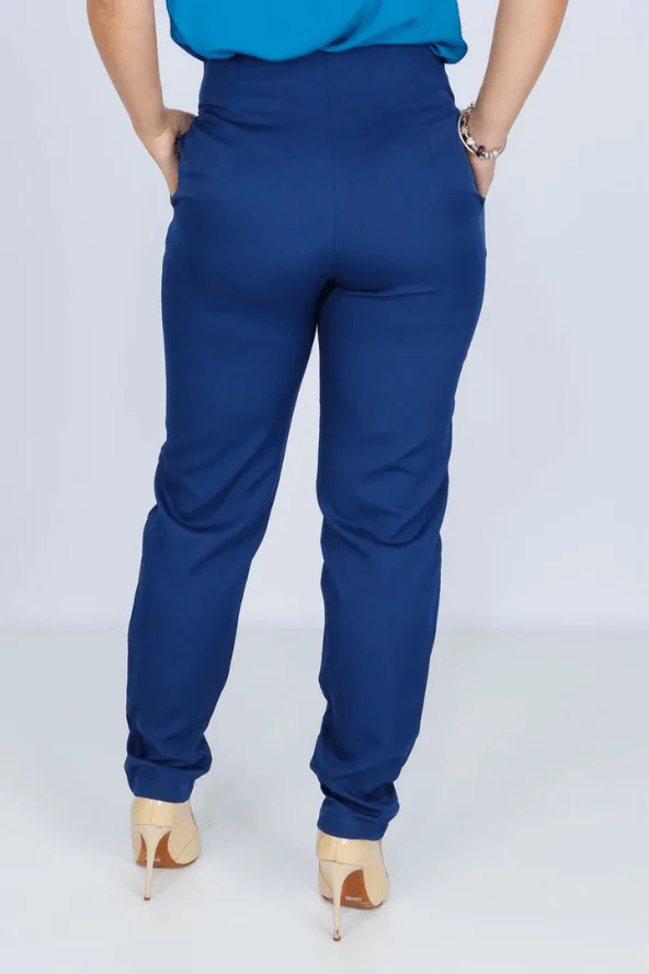 Calça Skinny Detalhe Cós Heloísa Azul Marinho - Image 3