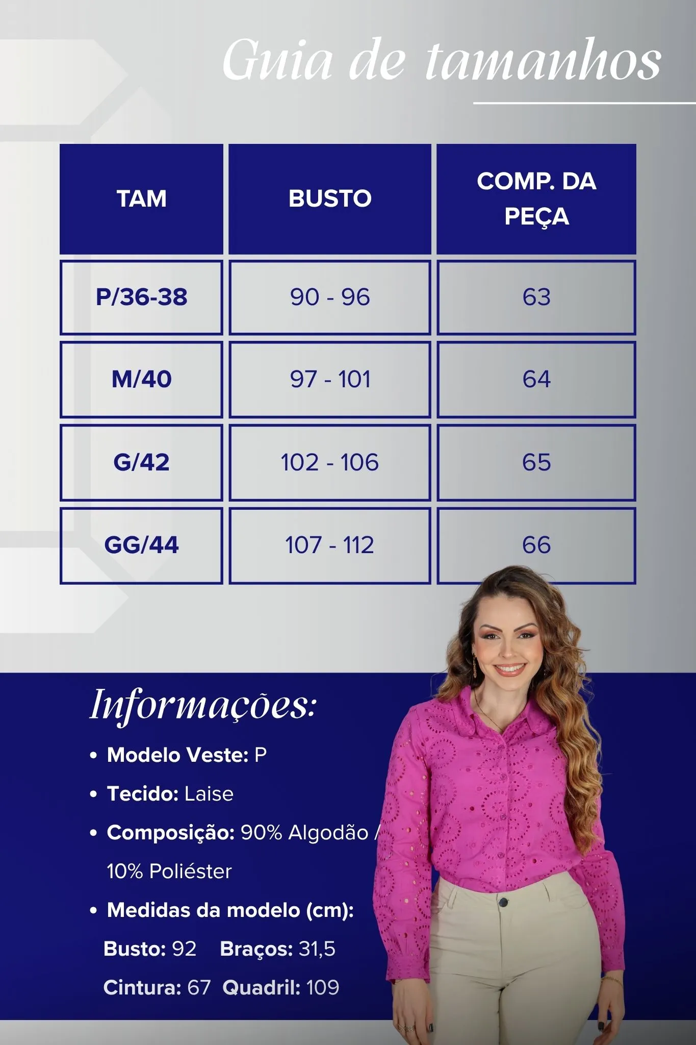 Camisa Manga Longa Em Laise Maia Fúcsia - Image 5