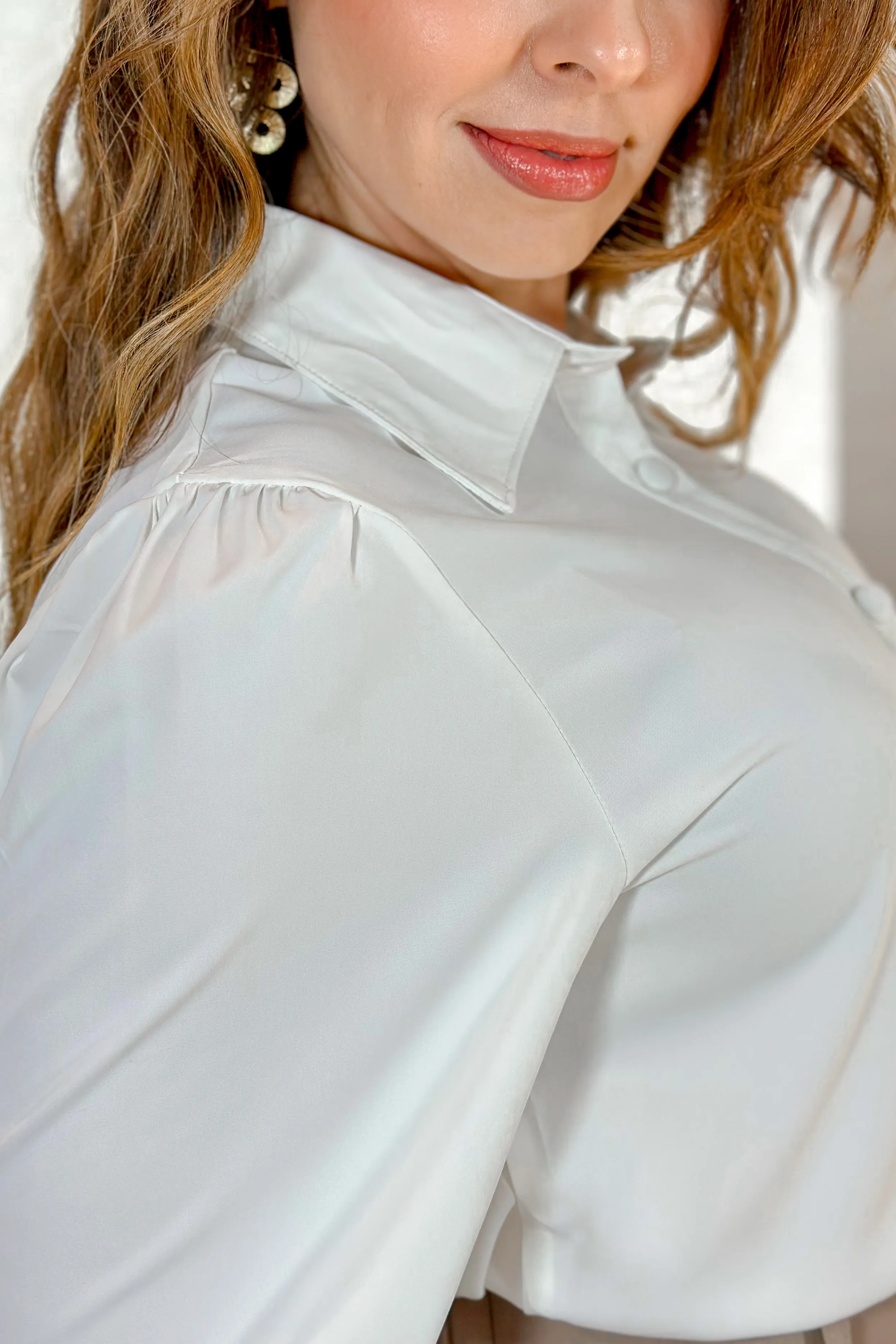 Camisa Manga Longa Lisa Gabriela Branca - Image 16