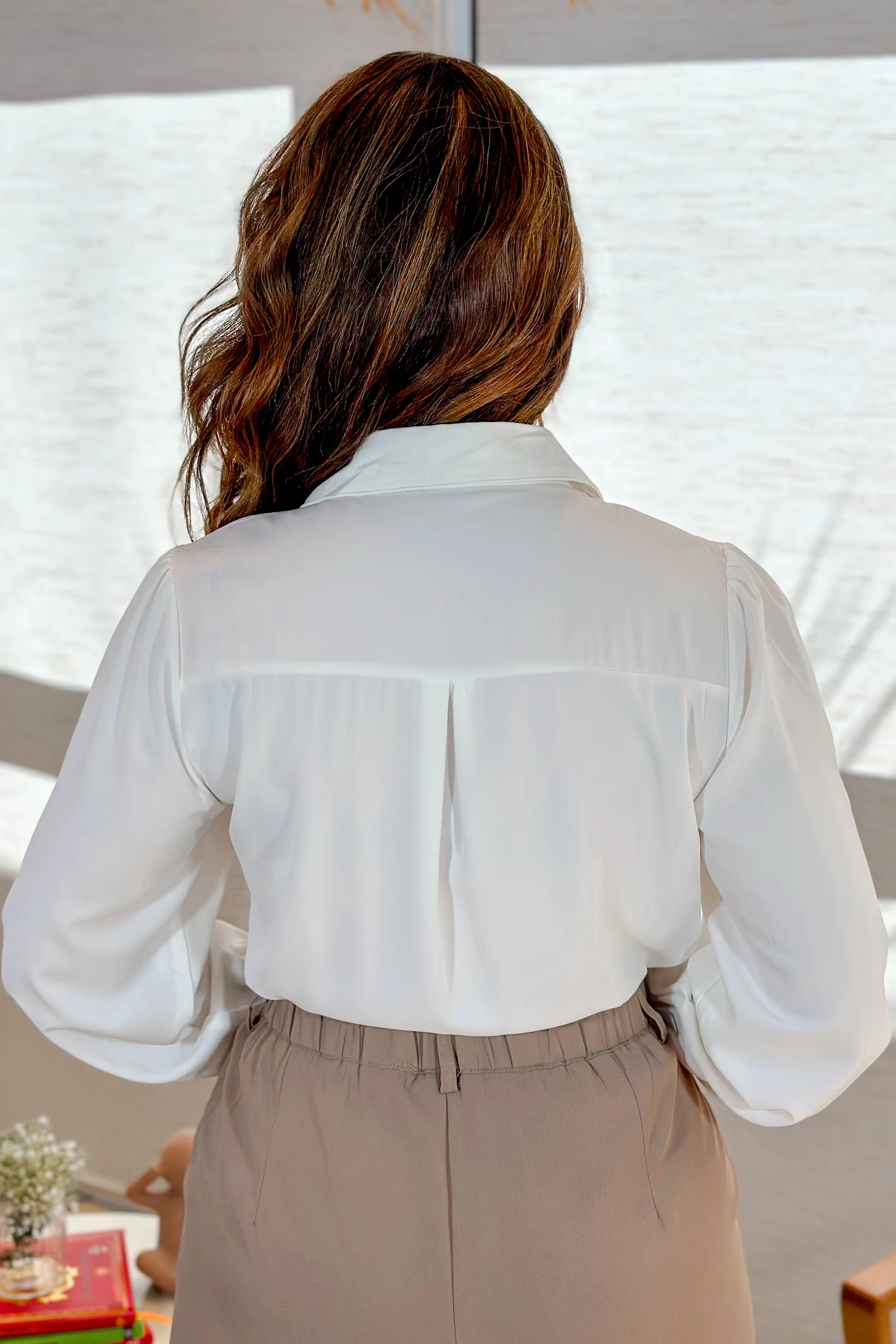 Camisa Manga Longa Lisa Gabriela Branca - Image 4