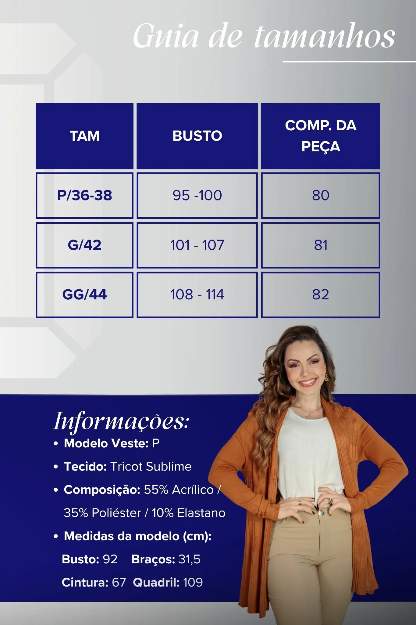 Cardigan Em Tricot Sublime Ana Clara Terracota - Image 5