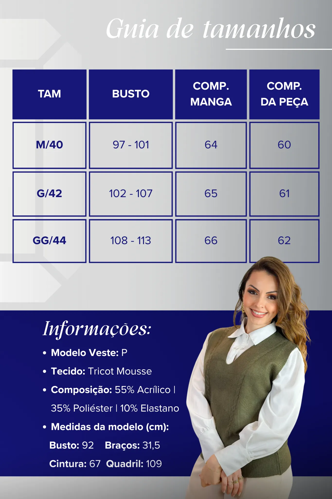 Colete Em Tricot Mousse Amelie Verde Musgo - Image 5