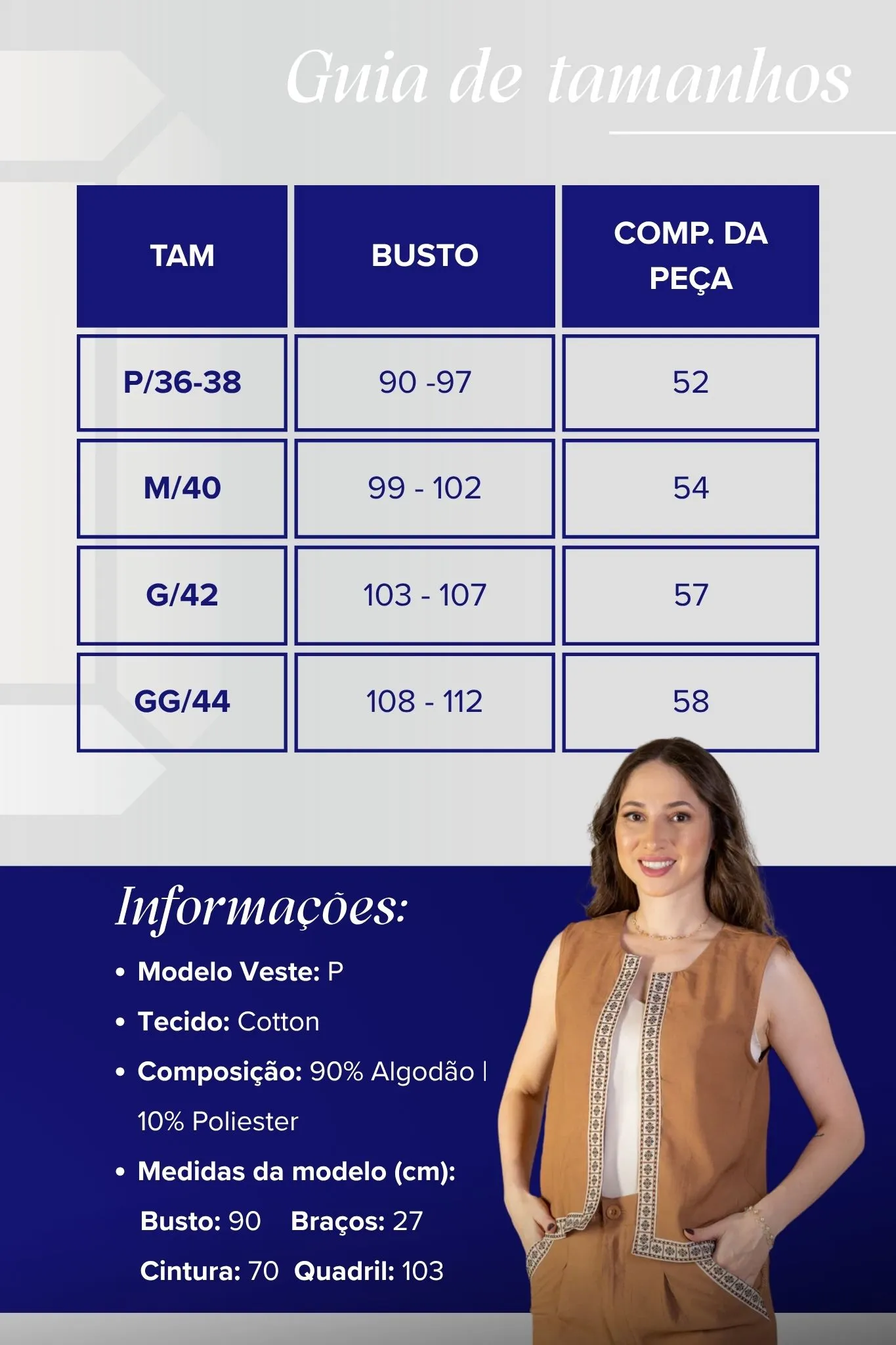 Colete Regata Detalhe Barra Cotton Maju Coutinho Marrom - Image 3