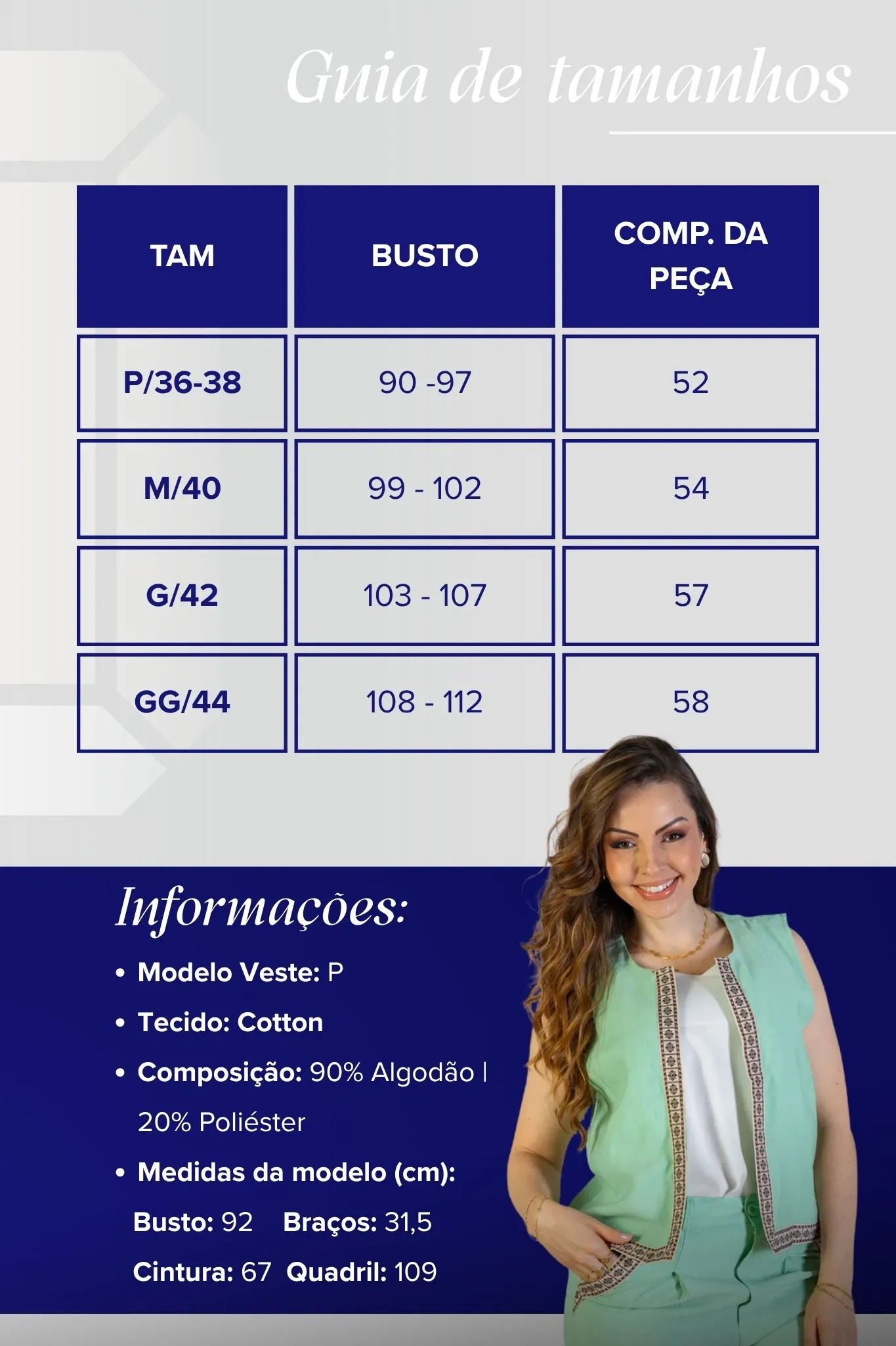 Colete Regata Detalhe Barra Cotton Maju Coutinho Verde - Image 3