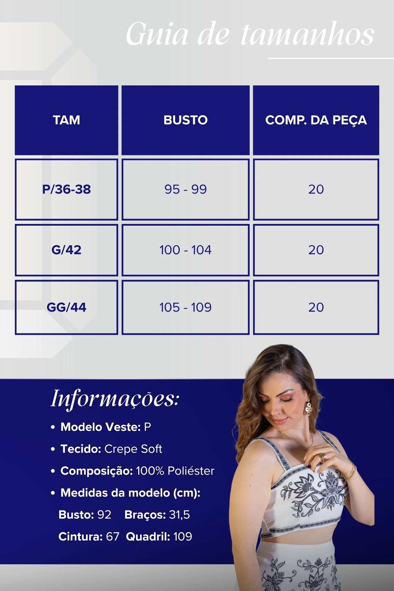 Cropped Marina Ruy Crepe Soft Estampado Preto - Image 3