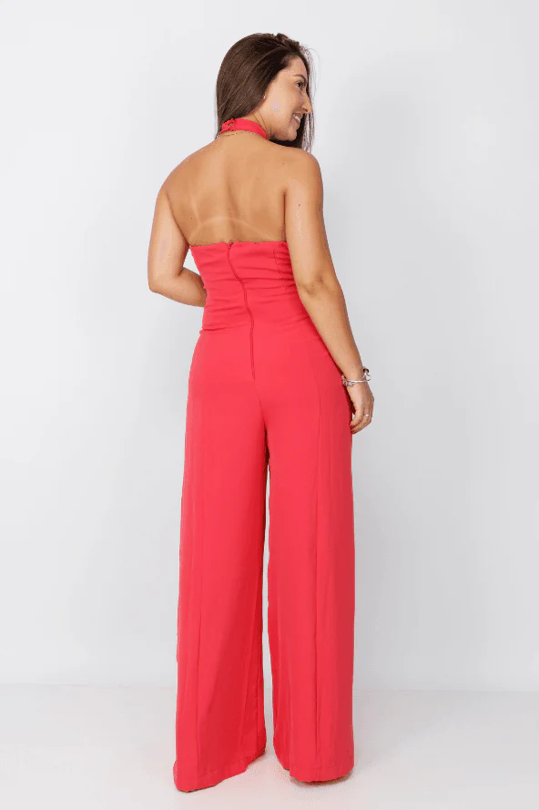 Macacão Liso Pantalona Lavínia Rosa - Image 5