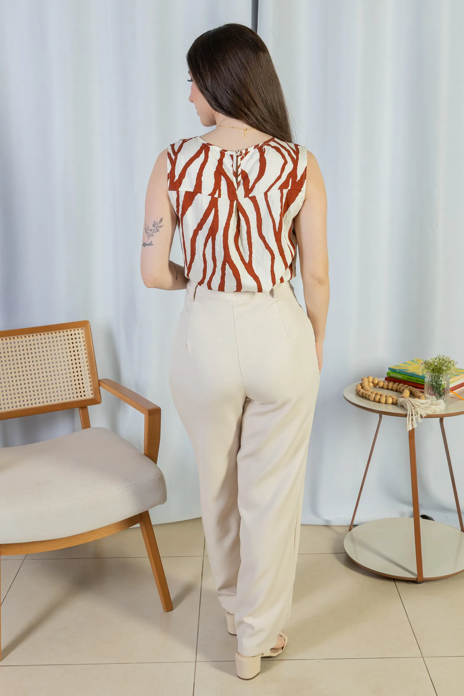 Regata Pregas Colo Visco Brise Valquíria Estampada Vermelha - Image 13