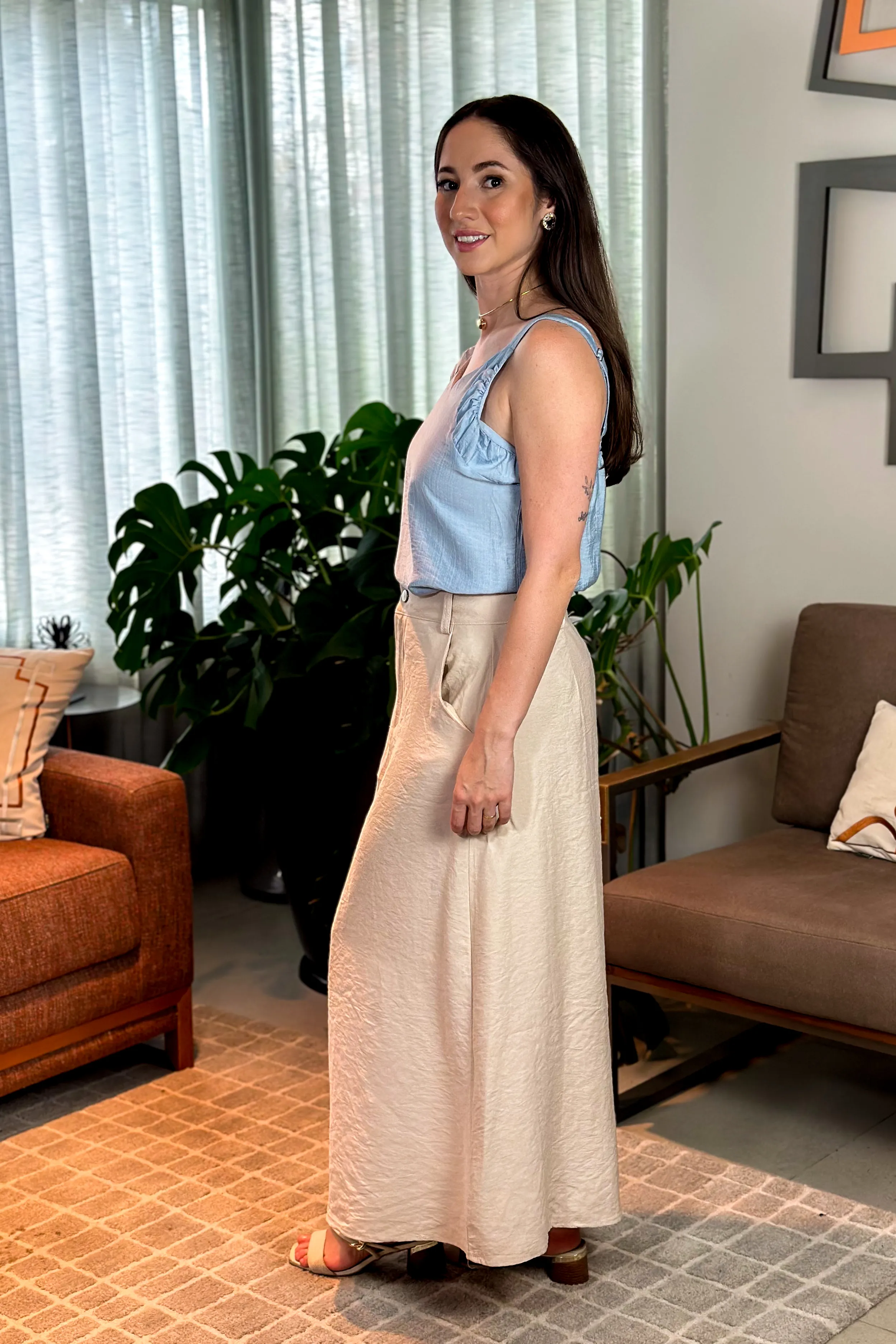 Saia Midi Visco Premium Carol Creme - Image 11