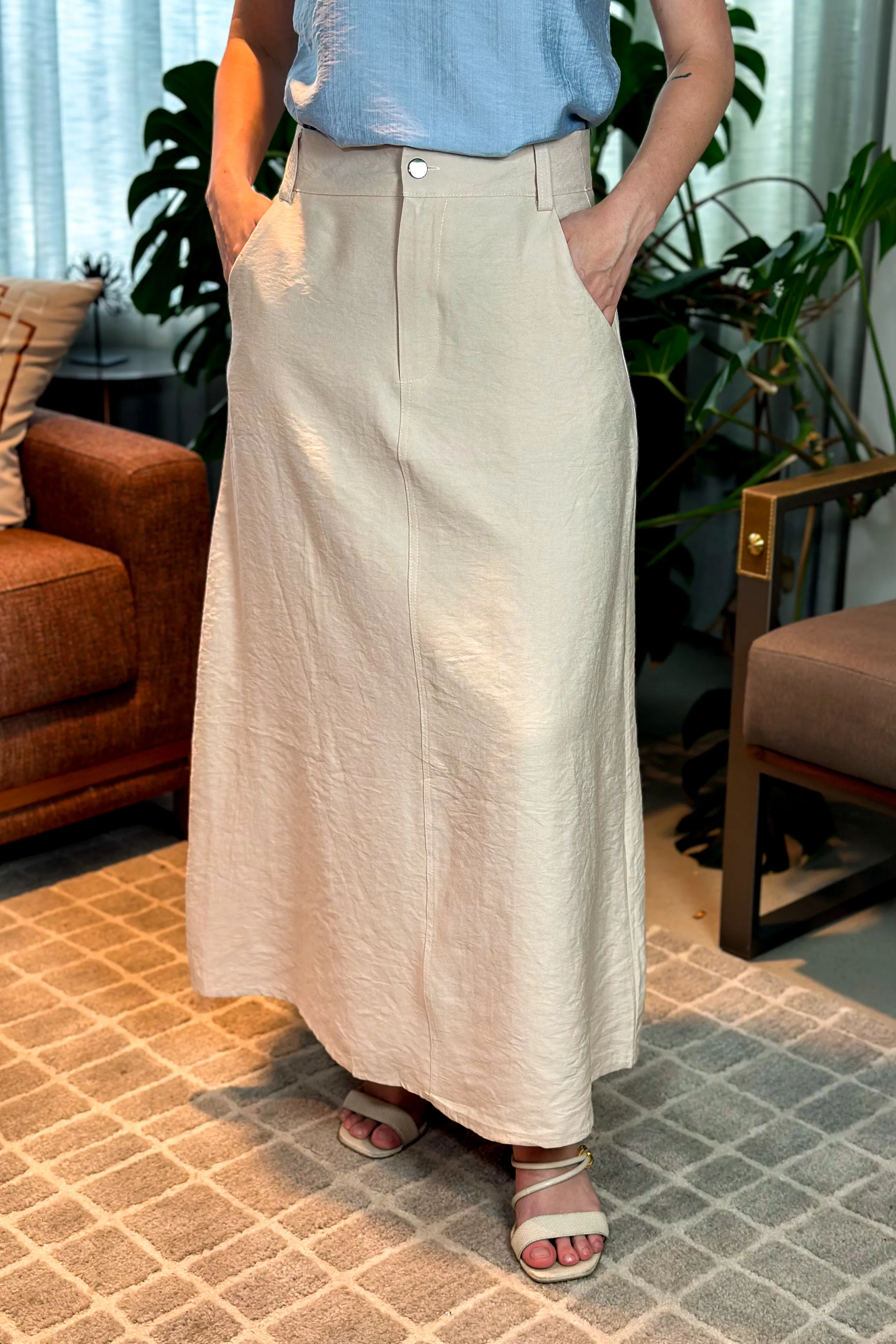 Saia Midi Visco Premium Carol Creme - Image 6