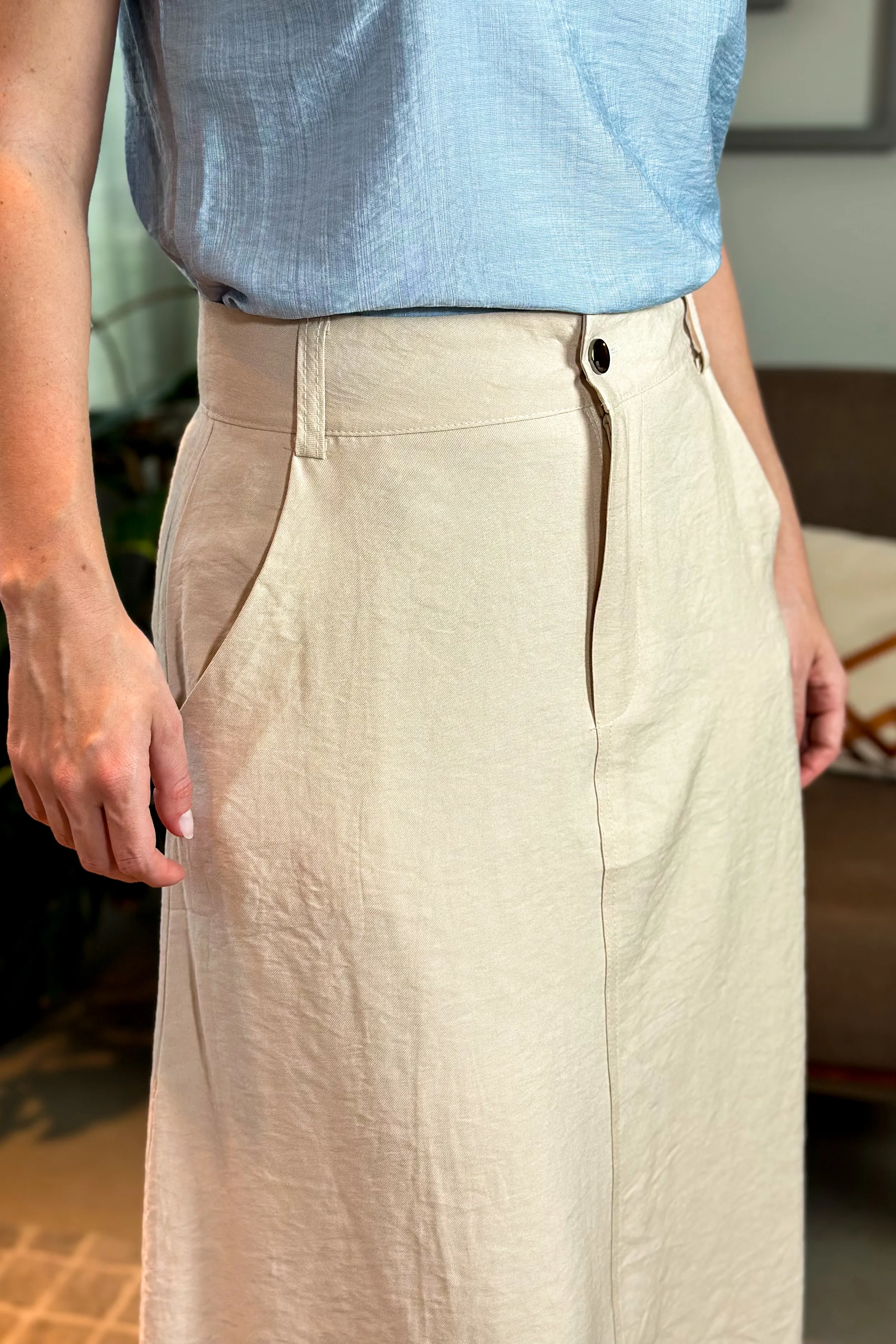 Saia Midi Visco Premium Carol Creme - Image 8