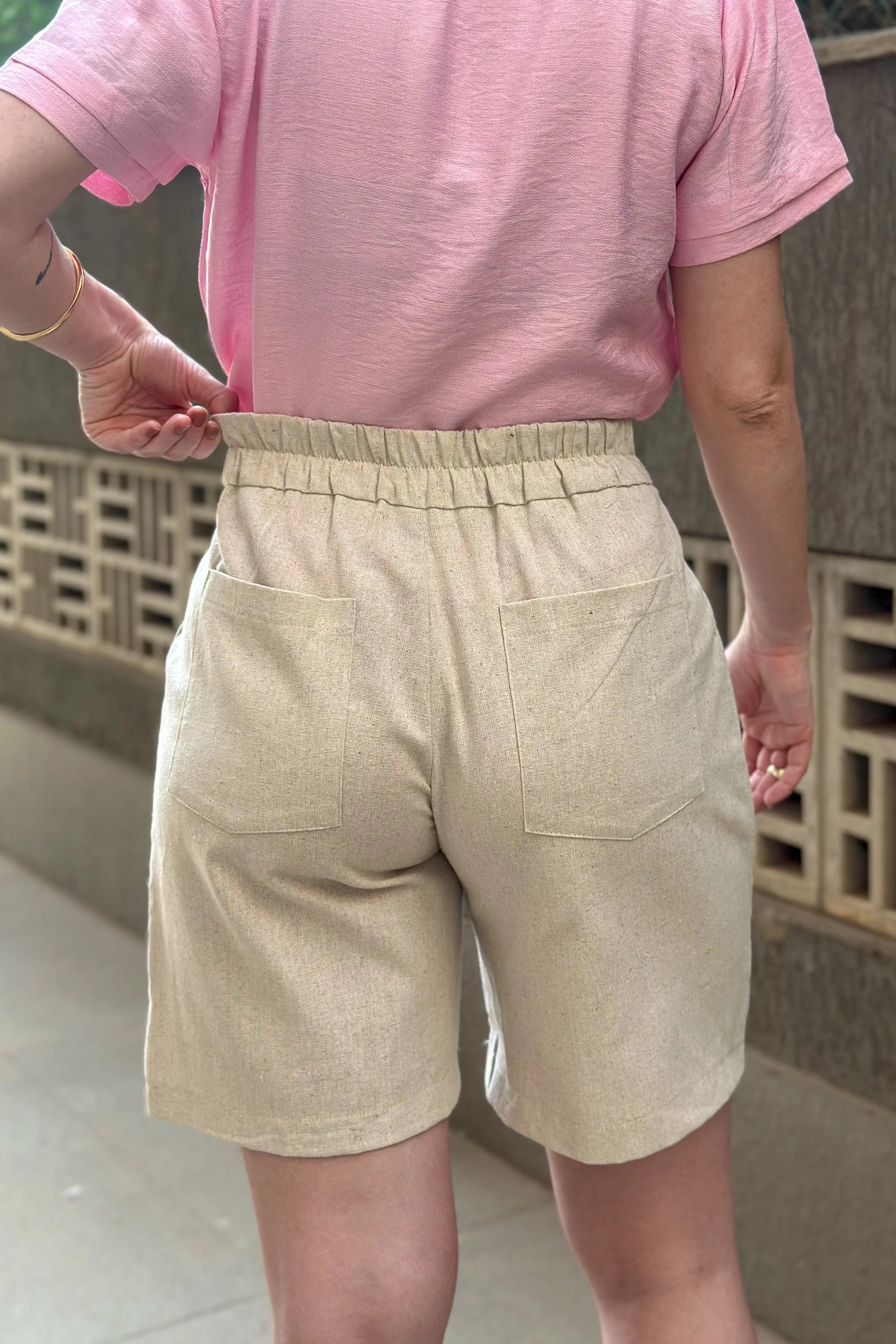 Short Em Linho Abigail Bege - Image 10