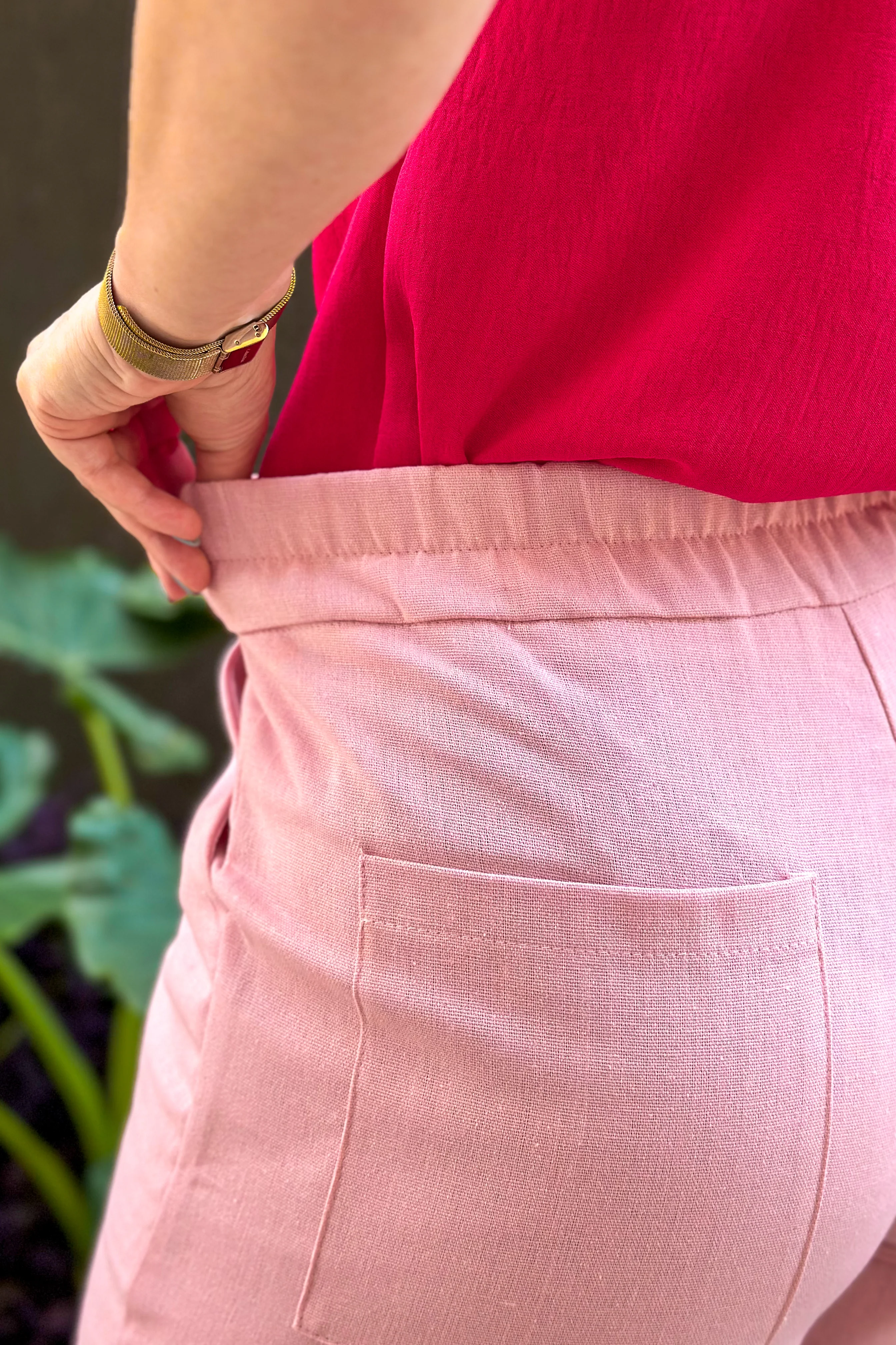 Short Em Linho Abigail Rosa - Image 10