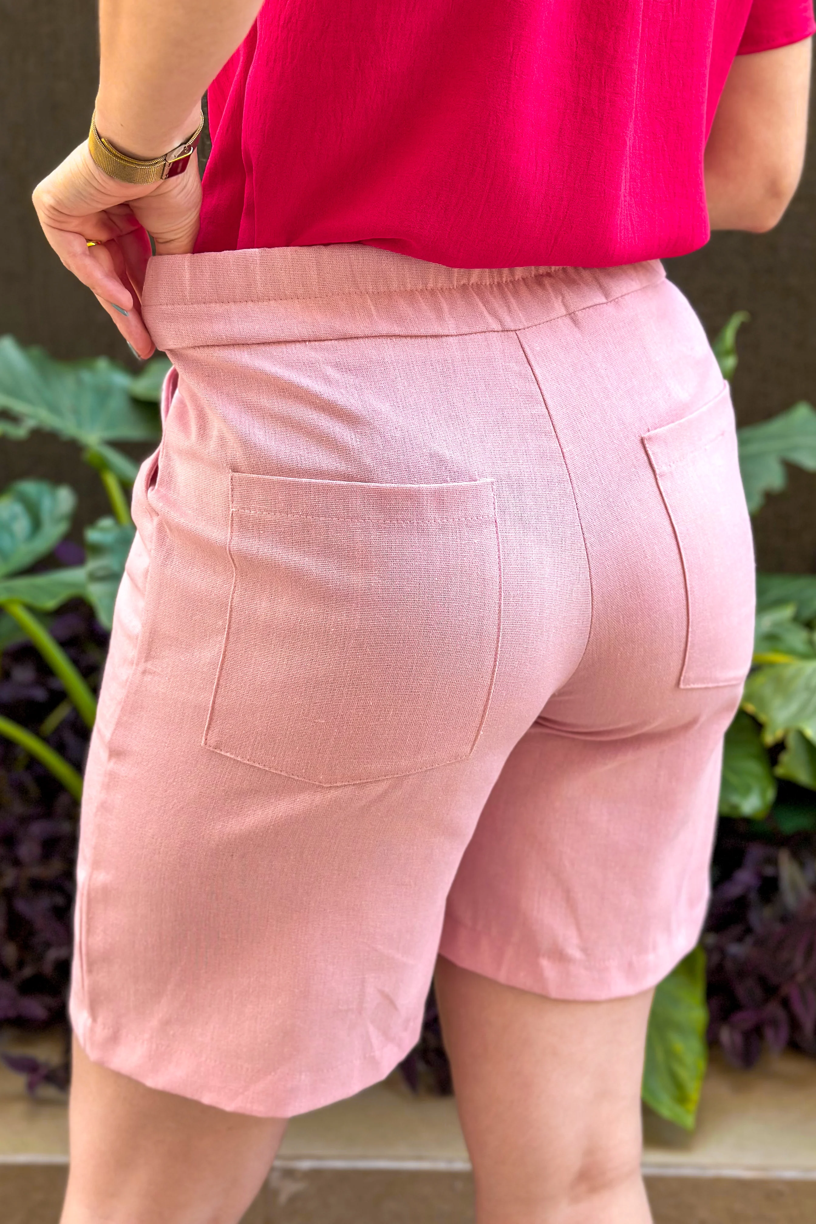 Short Em Linho Abigail Rosa - Image 3