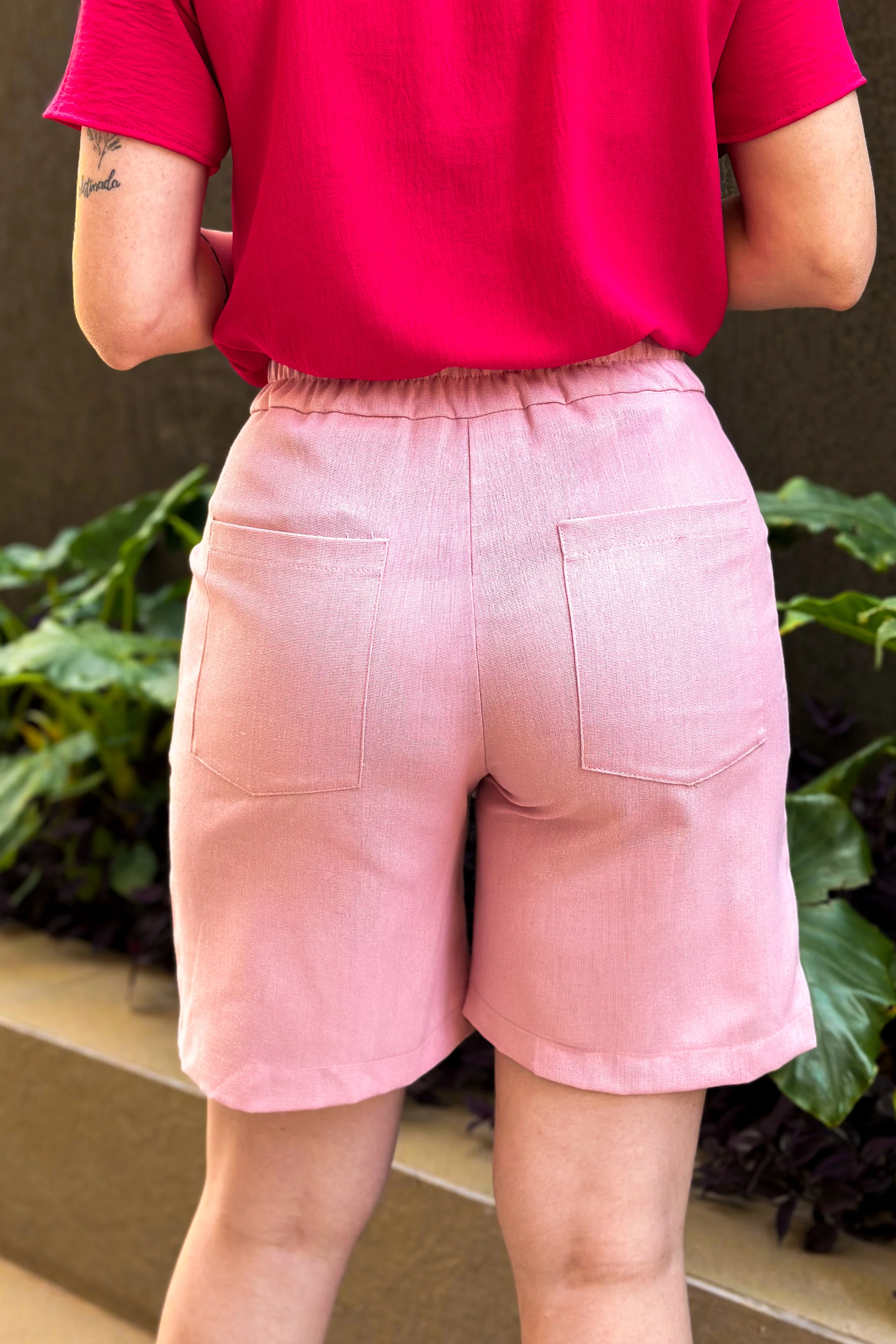 Short Em Linho Abigail Rosa - Image 9
