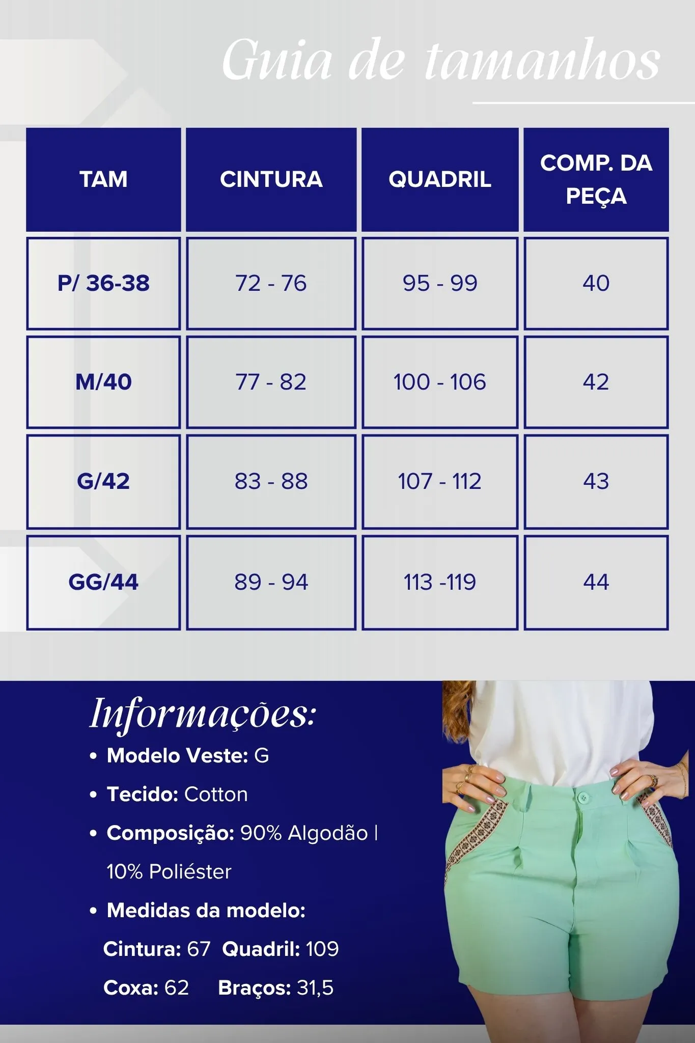 Shorts Detalhe Bolsos Cotton Maju Coutinho Verde - Image 3