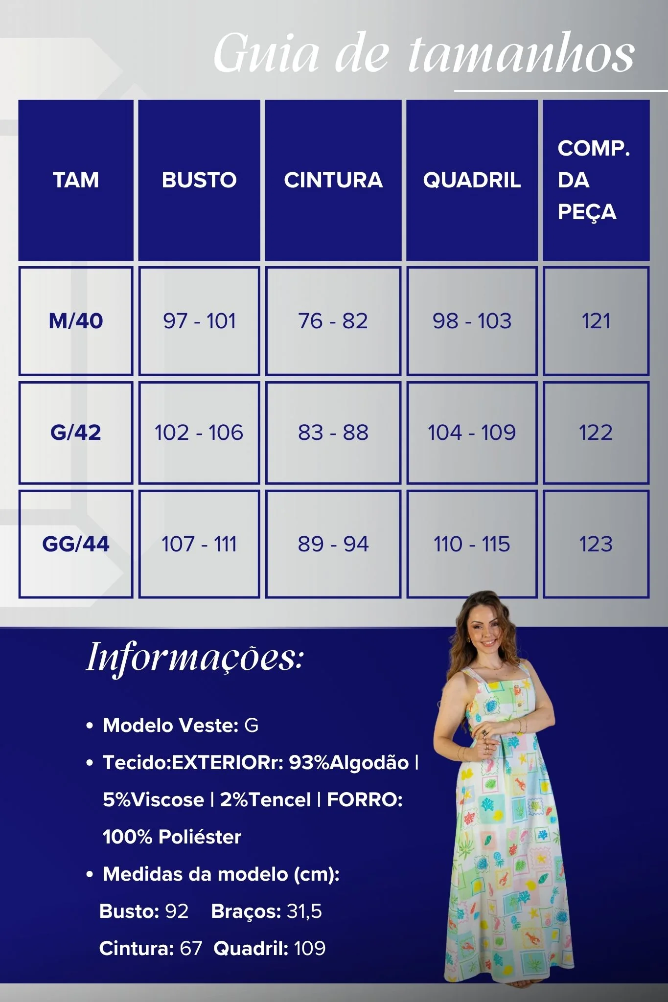 Vestido Longo Amarração Cotton Mix Ísis Valverde Estampado Verde - Image 3