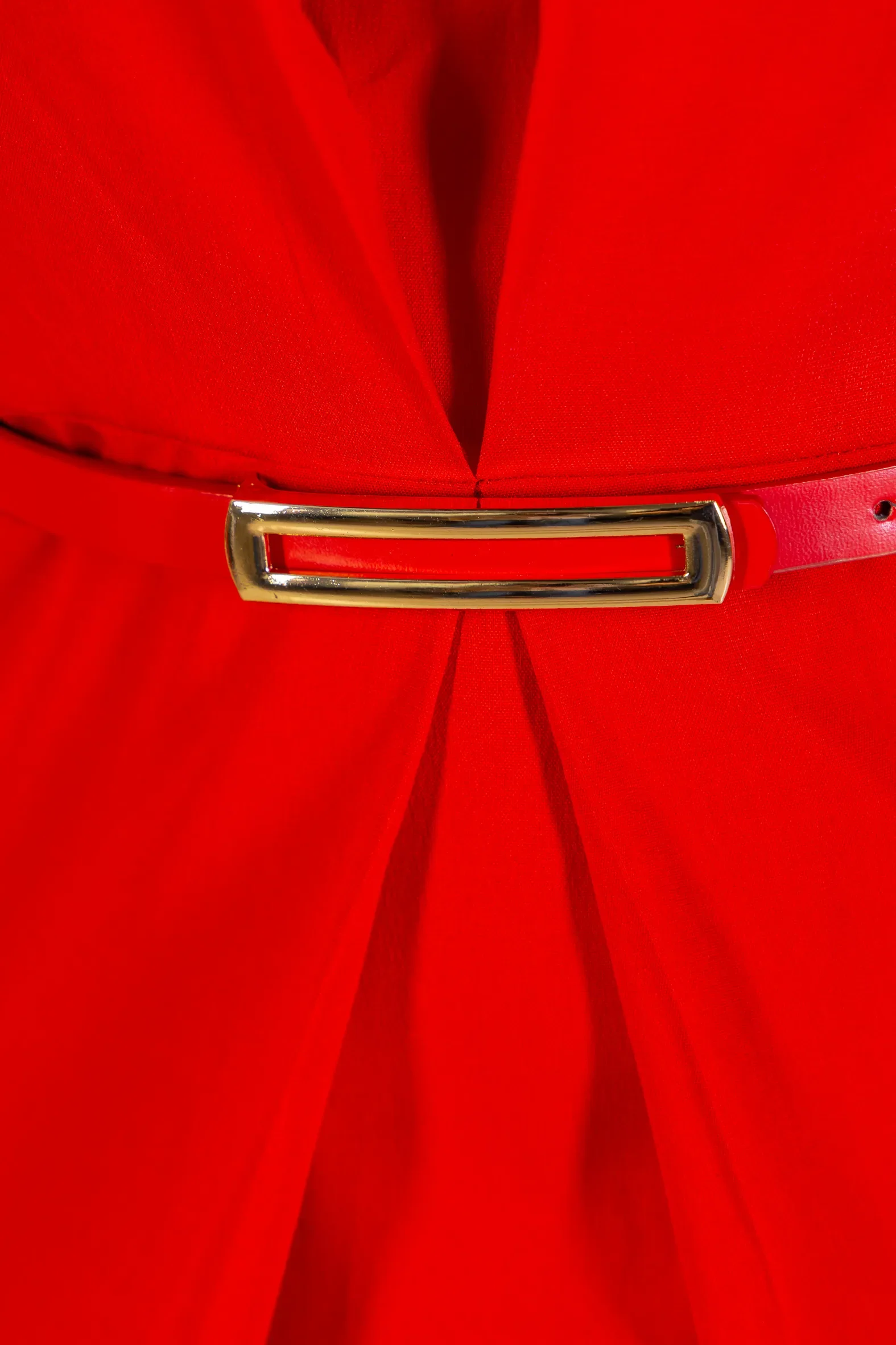 Vestido Longo Alfaiataria Detalhe Cinto Patrícia Poeta Vermelho - Image 10