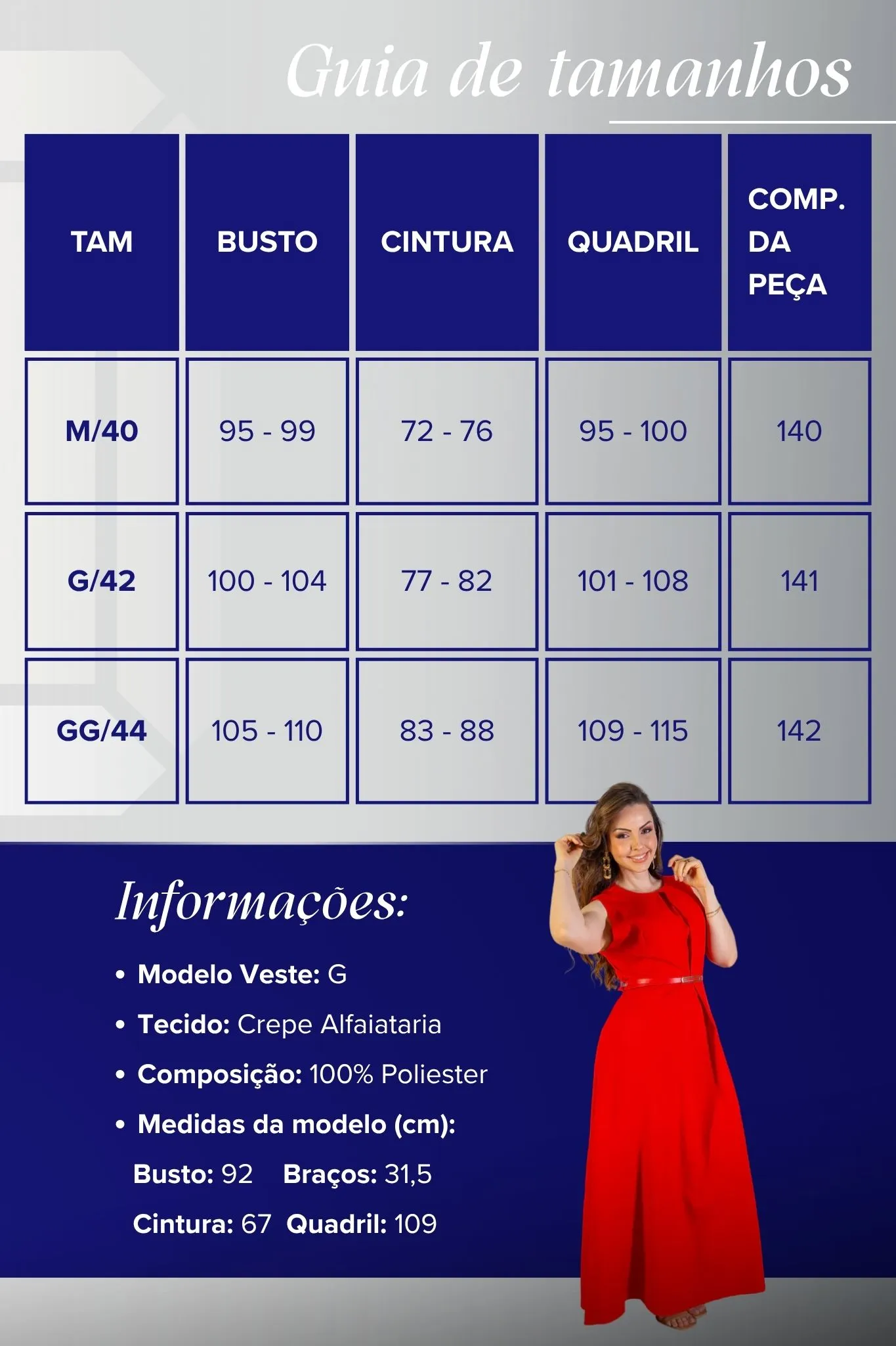 Vestido Longo Alfaiataria Detalhe Cinto Patrícia Poeta Vermelho - Image 3